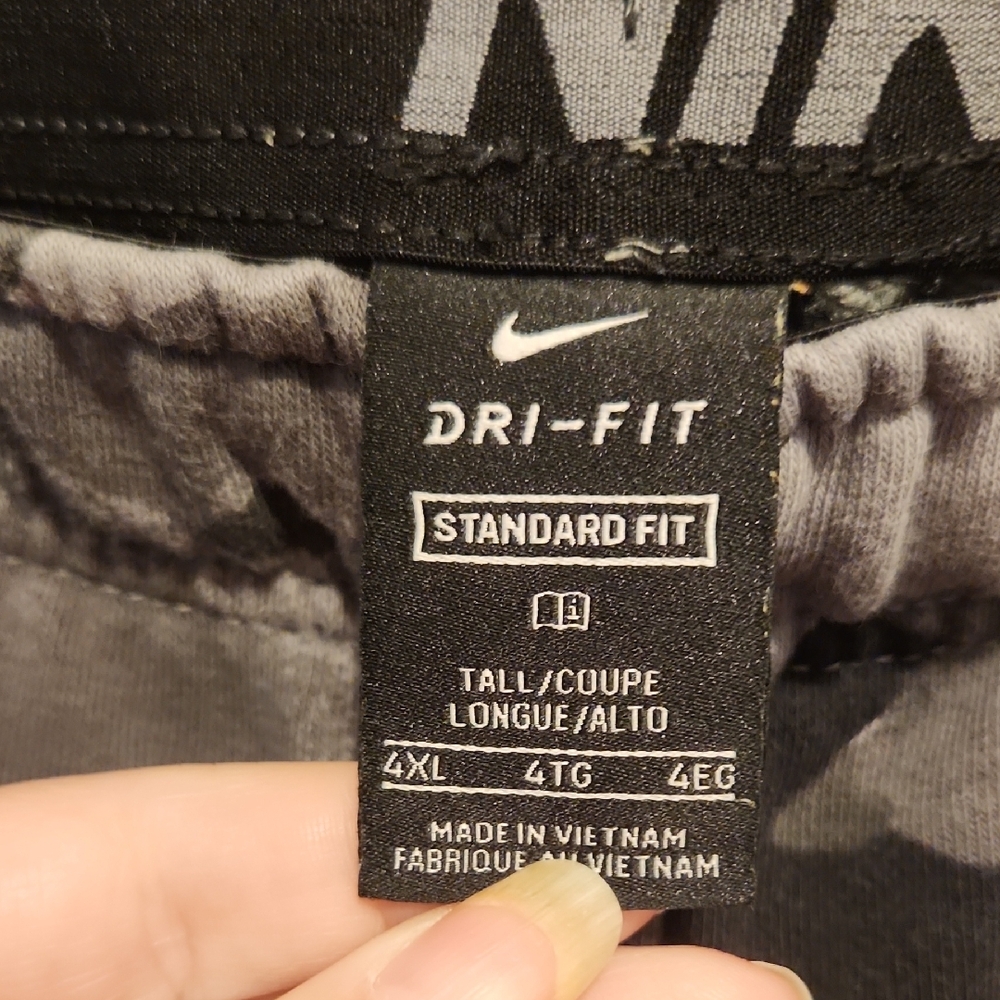 🔥Nike EUC 4XL Men's Camo Jogger Pants - Black and Gray - Picture 2 of 3